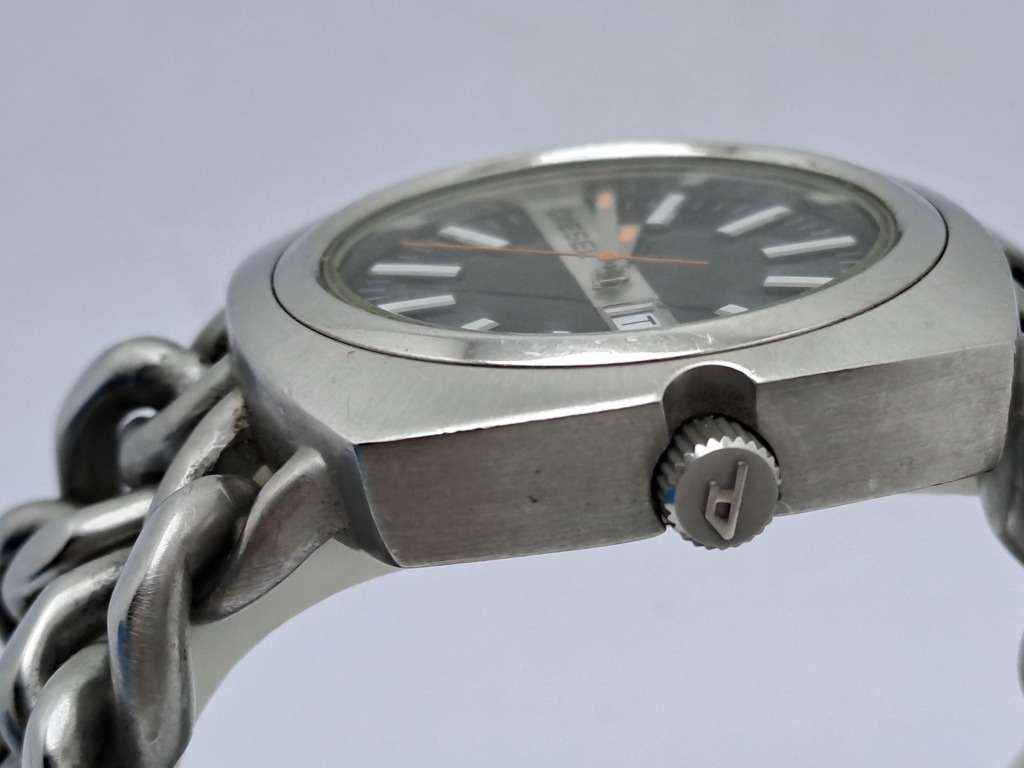Pre-owned Unused Mens Diesel Solid Stainless steel Quartz Watch -Working -short strap