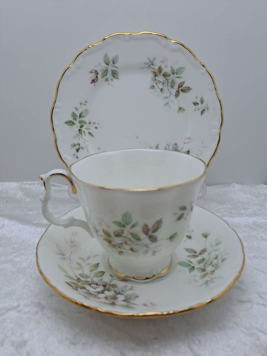 Vintage 1982 Royal Albert `Haworth` Bone China Tea Trio (6 Available)