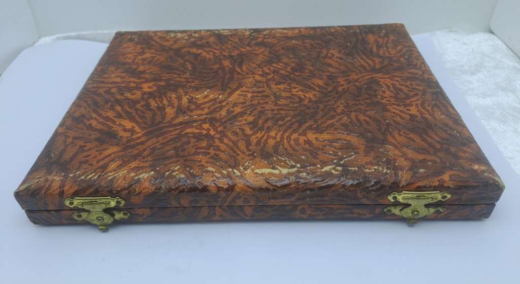 8pc Vintage Angora Silver Plate E.P.N.S TeaSpoon Set -Boxed-England