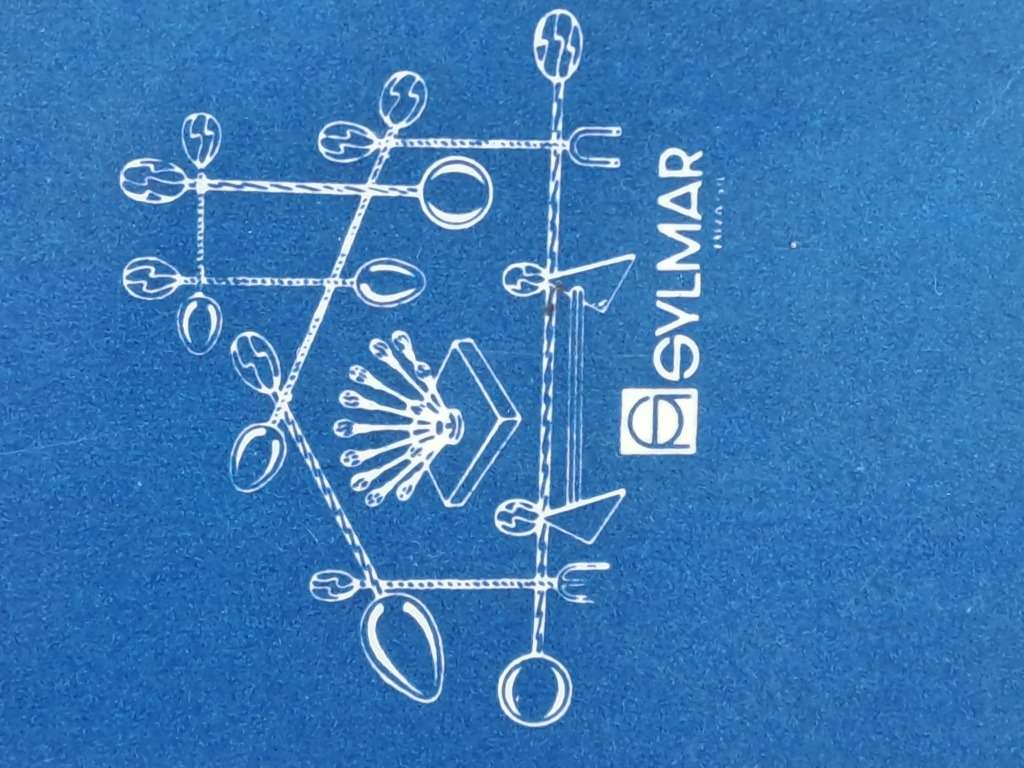 Set of 7 Vintage BARASCH SYLMAR Spoons.  Silver Plated Polished Gemstone Handle-Brazil