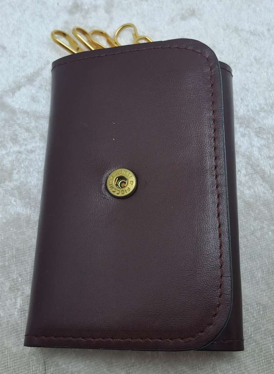 Vintage A.R.C Leonardo Florence Leather Key Holder Pouch - Italy - Unused