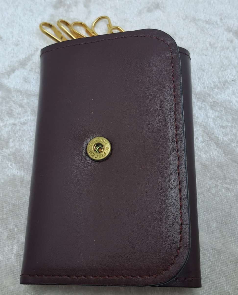 Vintage A.R.C Leonardo Florence Leather Key Holder Pouch - Italy - Unused