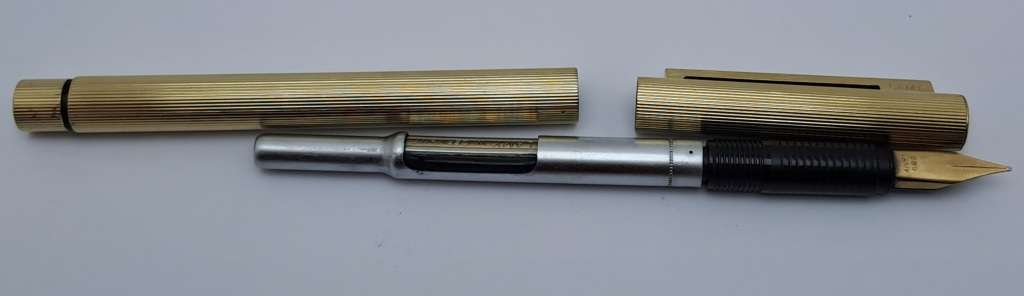 Vintage Gold Tone Lamy Fountain Pen with 585 (14 ct Gold ) Nib - Engraved - Germany