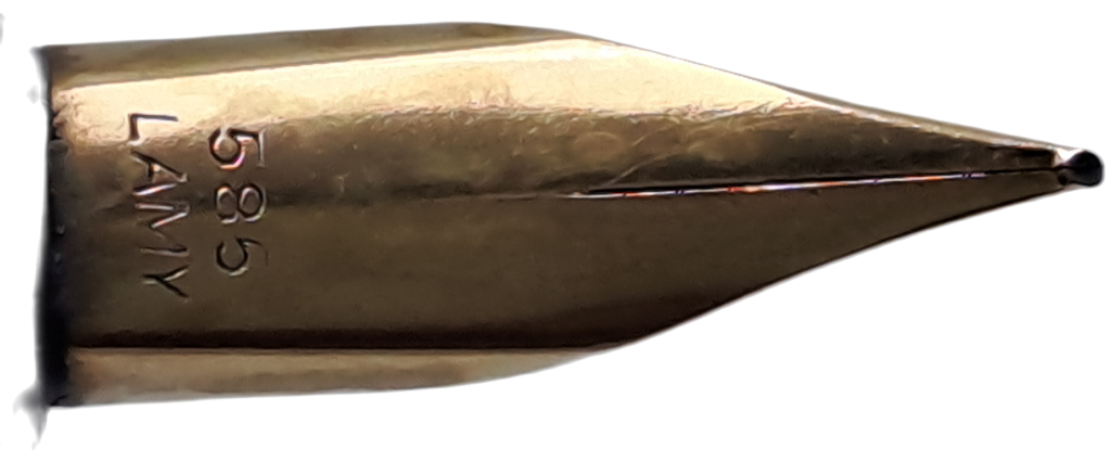 Vintage Gold Tone Lamy Fountain Pen with 585 (14 ct Gold ) Nib - Engraved - Germany