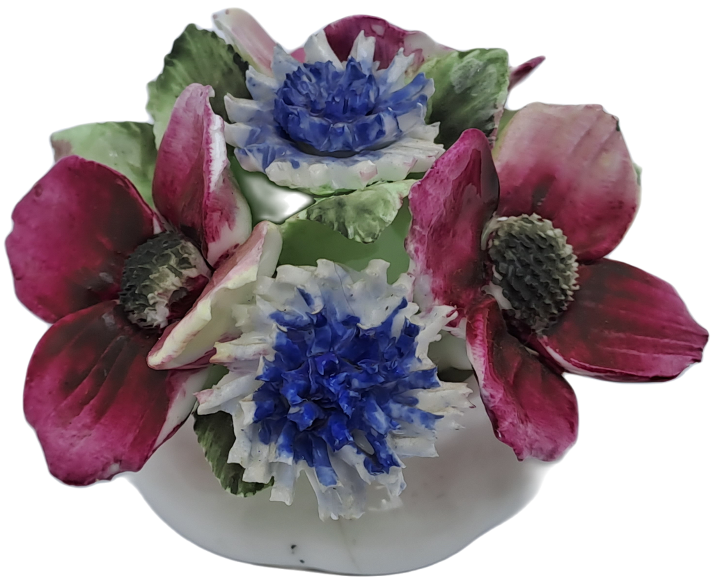 Vintage Royal Albert Bone China Flower of the month series POPPY Floral Bouquet-Posy- Piece missing)
