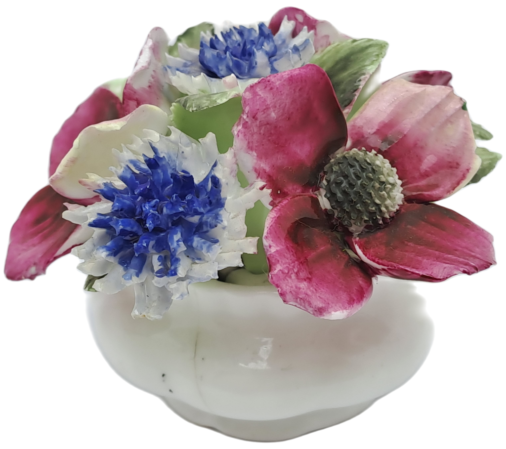 Vintage Royal Albert Bone China Flower of the month series POPPY Floral Bouquet-Posy- Piece missing)
