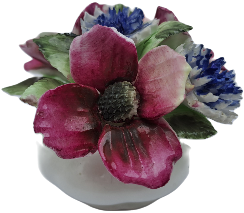 Vintage Royal Albert Bone China Flower of the month series POPPY Floral Bouquet-Posy- Piece missing)