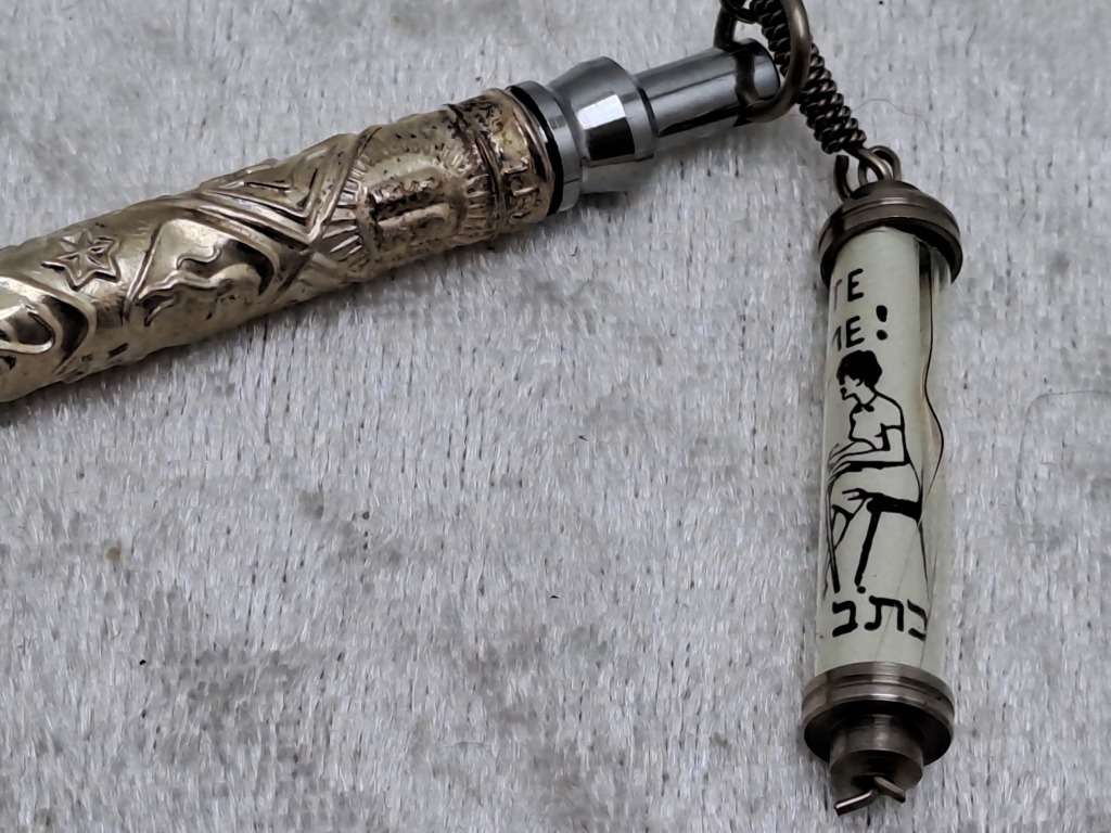 Vintage Merkur Sterling Silver Judaica Pen Made in Israel - Ink is dry.