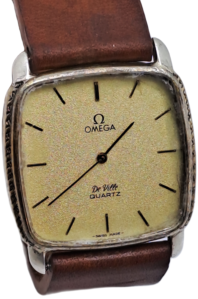 Vintage Omega de Ville Quartz watch -NOT WORKING- Non Omega Leather strap