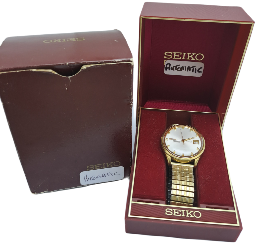 Vintage Seiko Weekdater Automatic Diashock 6206-800IT 26 Jewels  Men`s Watch -Working