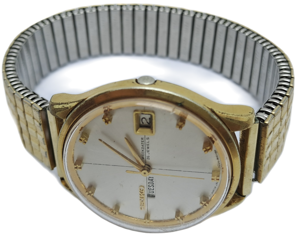 Vintage Seiko Weekdater Automatic Diashock 6206-800IT 26 Jewels  Men`s Watch -Working