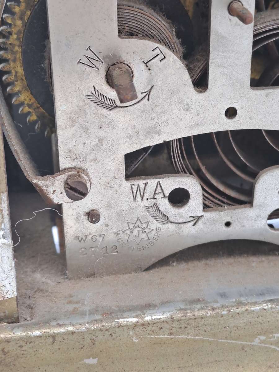 Antique Wurttemberg  Mantel clock W67 2712 -NOT WORKING - West Germany