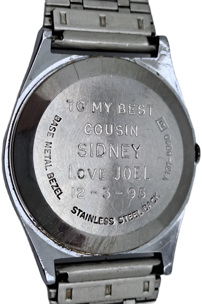 Pre-Owned Men`s 1990`s Lorus Quartz Watch Y131-8010 -Working -Engraved