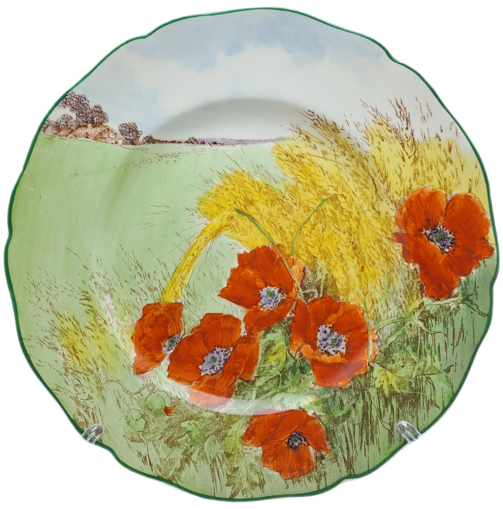 Vintage  C1949 Royal Doulton D.6341 ``Poppies in a Cornfield`` Plate- 26,4cm