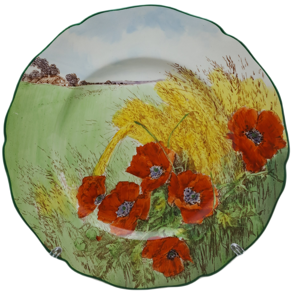 Vintage  C1949 Royal Doulton D.6341 ``Poppies in a Cornfield`` Plate- 26,4cm