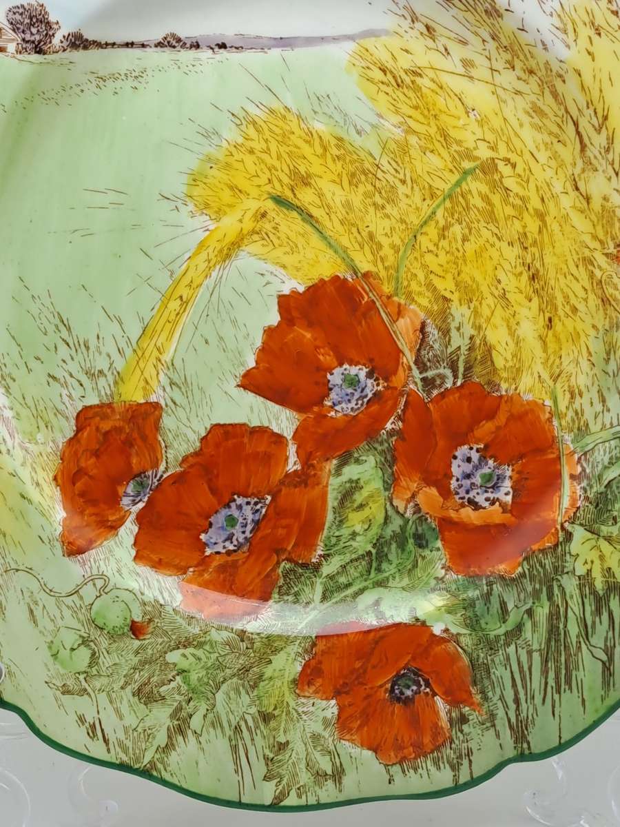 Vintage  C1949 Royal Doulton D.6341 ``Poppies in a Cornfield`` Plate- 26,4cm