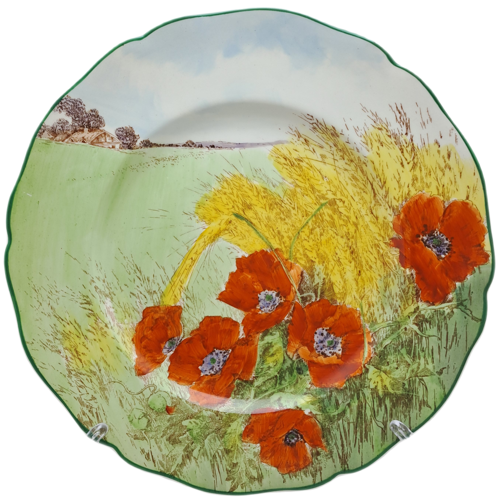 Vintage  C1949 Royal Doulton D.6341 ``Poppies in a Cornfield`` Plate- 26,4cm