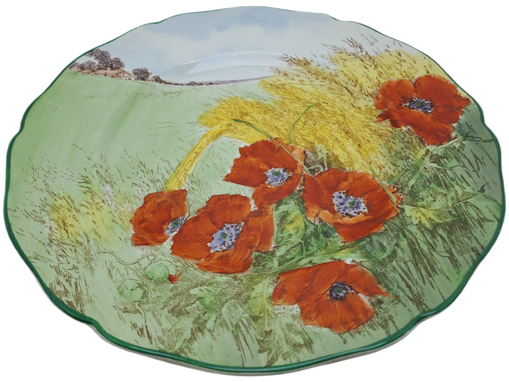 Vintage  C1949 Royal Doulton D.6341 ``Poppies in a Cornfield`` Plate- 26,4cm