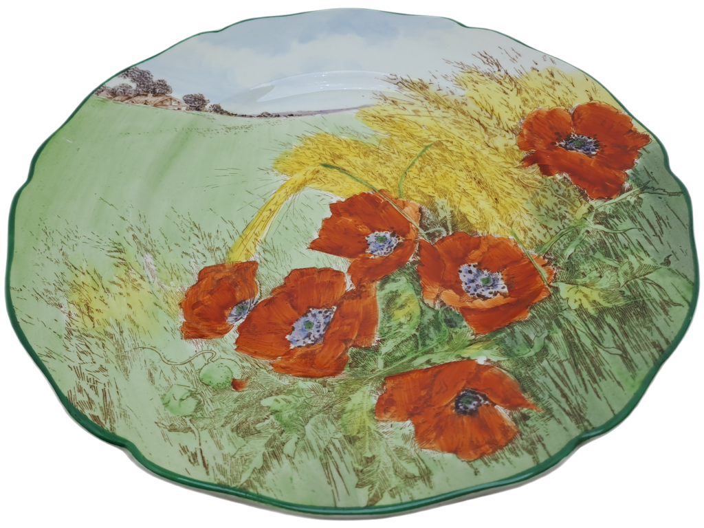 Vintage  C1949 Royal Doulton D.6341 ``Poppies in a Cornfield`` Plate- 26,4cm