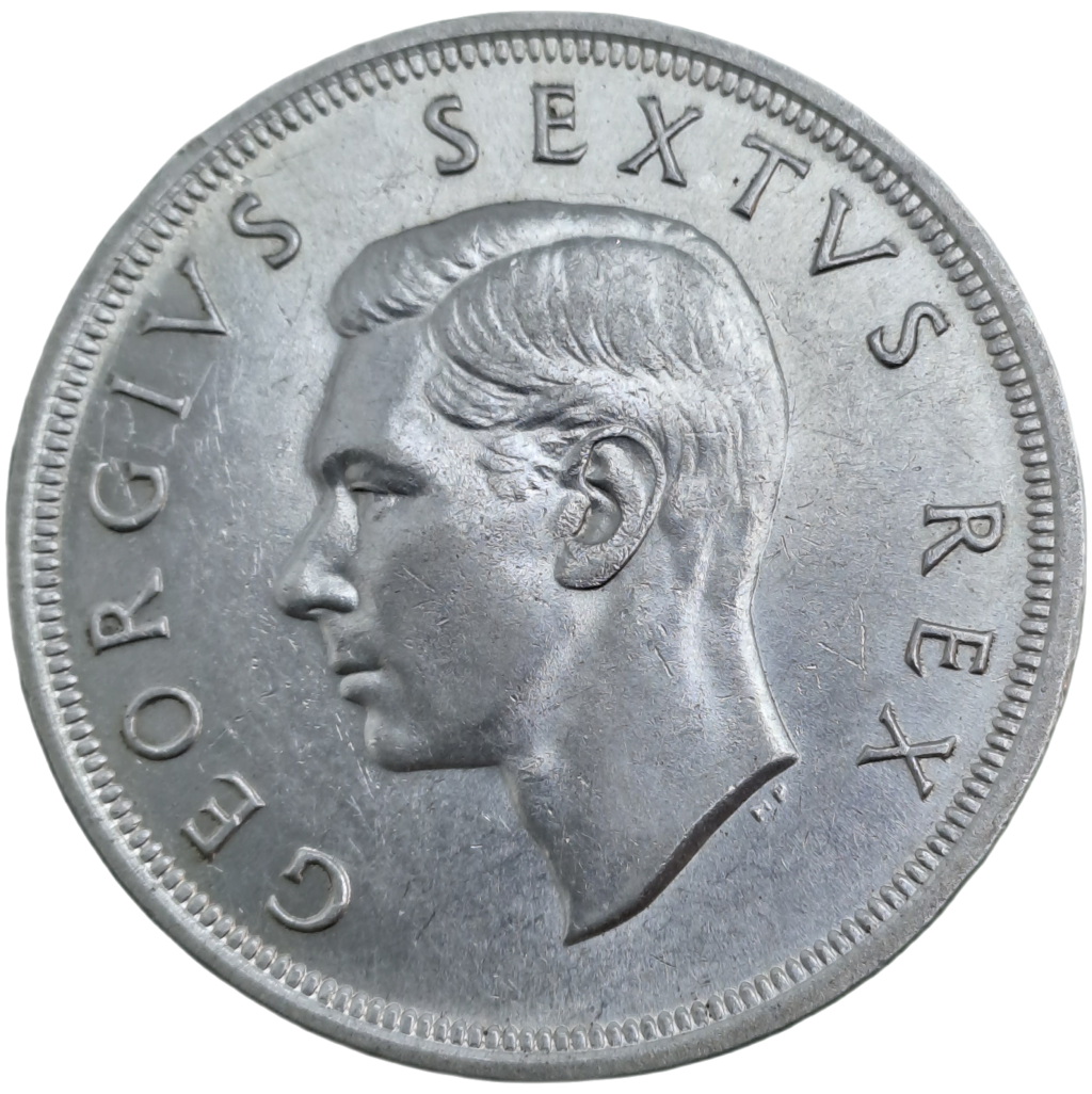 1949 South Africa Silver 5 Shillings  - George VI 5 Shillings