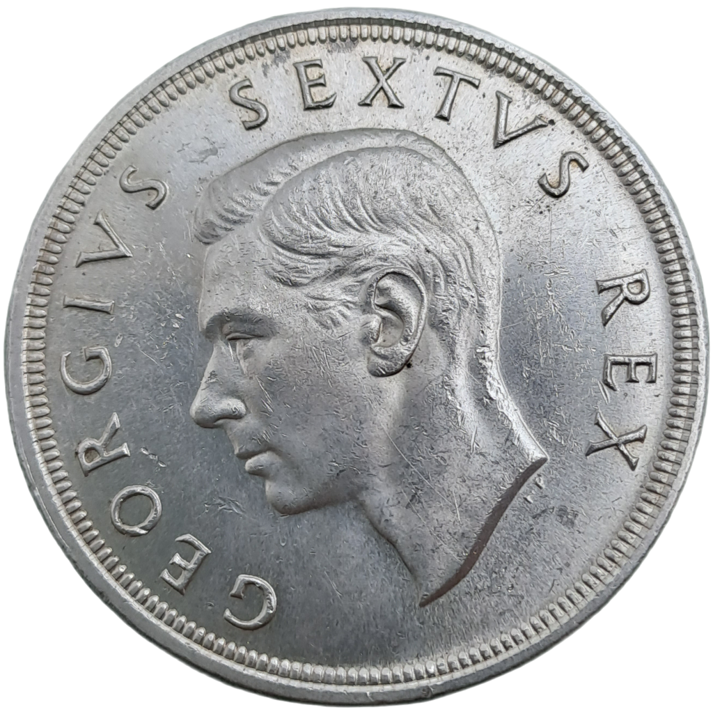 1948 South Africa Silver 5 Shillings -George VI 5 Shillings