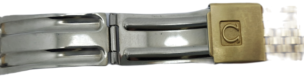 Vintage Original Omega {32 } 1382 Stainless Steel Gold Plated Strap -Used Condition with Pins