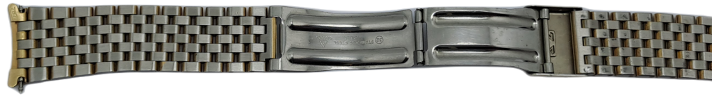 Vintage Original Omega {32 } 1382 Stainless Steel Gold Plated Strap -Used Condition with Pins