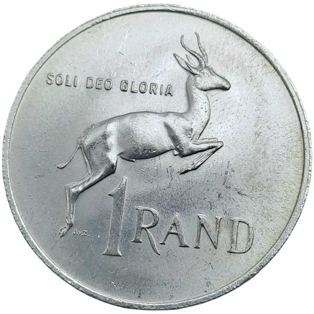 1967 South Africa  SILVER 1 Rand Dr. H.F Verwoerd, English Legend