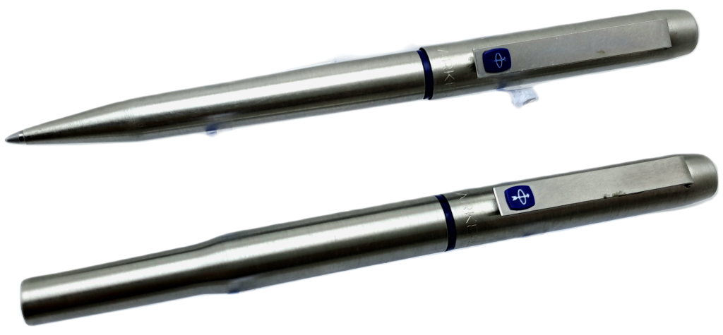 Pre-owned Parker 25 Stainless steel Fountain Pen and Ball point Pen in Parker Case