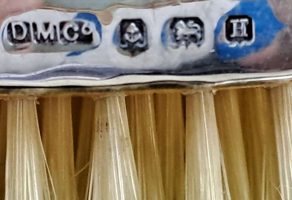 Vintage Hallmarked 1932 Sterling SILVER Gentlemen`s Styling Hair Brush set Birmingham England-Boxed