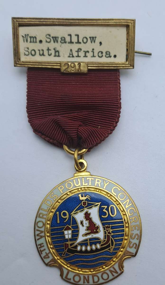 1930 Fourth Worlds Poultry Congress London Medal - Made by Thomas Fattorini Ltd. Birmingham  England