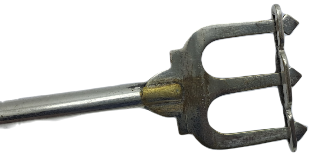 Antique Silver Plate Trident Bread Fork with Plunger Regd. No 570650