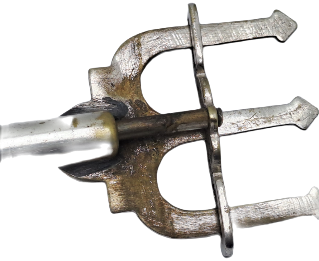 Antique Silver Plate Trident Bread Fork with Plunger Regd. No 570650