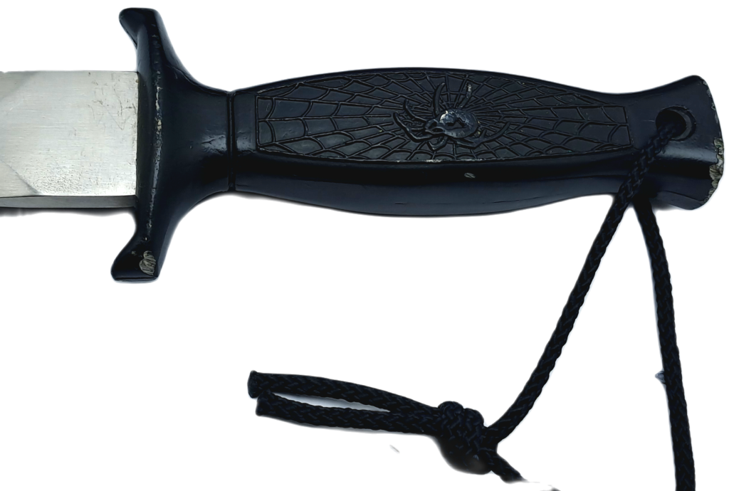 Vintage Metal Kershaw Knife Case with an Unknown Combat Knife