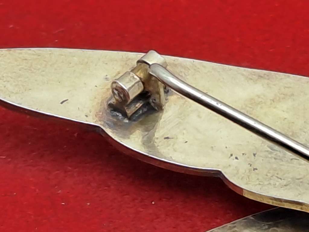 Vintage Designer 1950`s Norway Sterling 925 BLUE BIRD Brooch (Enamel have some damage)