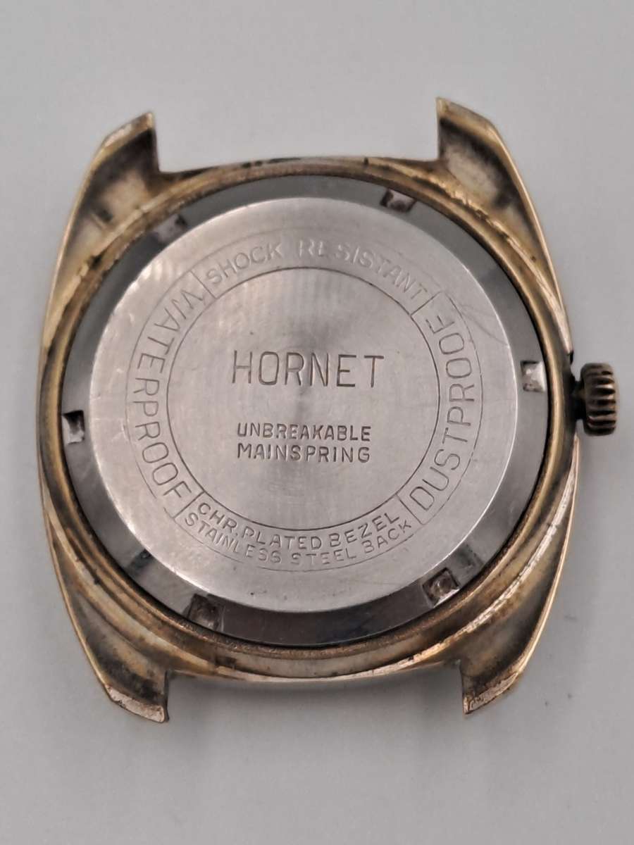 Vintage Swiss Jewelette Hornet Mens Mechanical Watch -17 Jewels -NOT WORKING