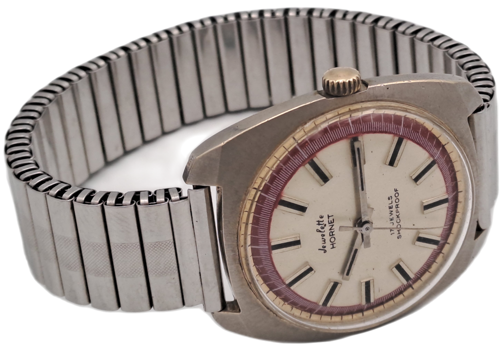 Vintage Swiss Jewelette Hornet Mens Mechanical Watch -17 Jewels -NOT WORKING