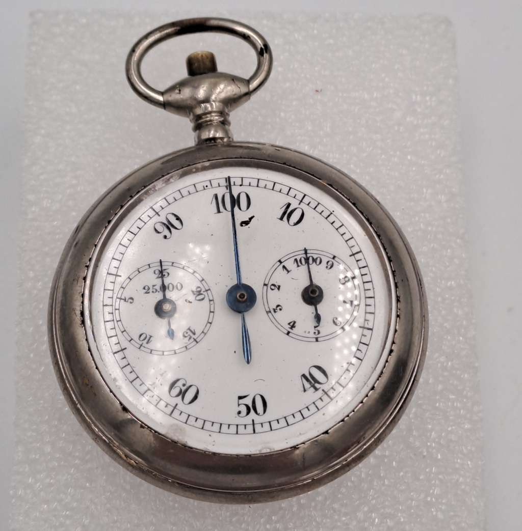 Antique Depose stop watch- Count Steps  Open Face (Stopwatch not working )