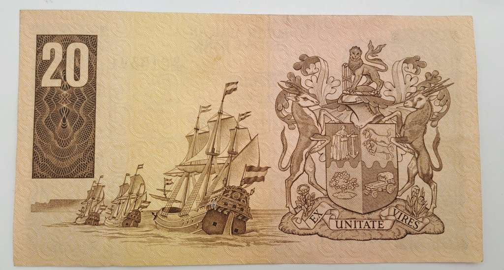 1981 G.P.C. de Kock  -D95 Prefix - South Africa R20-  20 Rand Bank note -