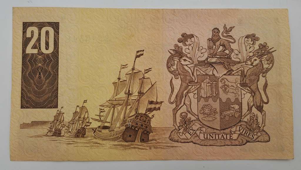 1981 G.P.C. de Kock  -D95 Prefix - South Africa R20-  20 Rand Bank note -