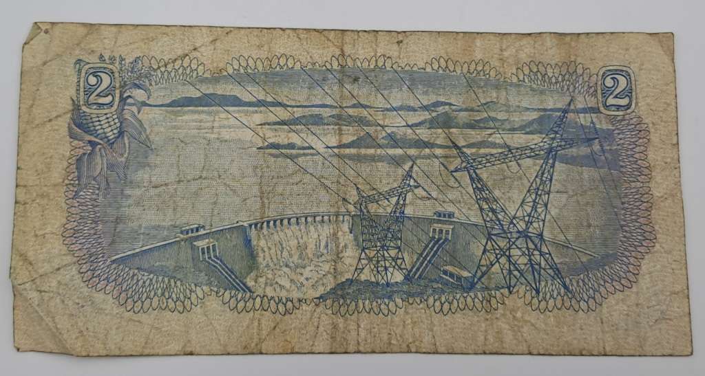 1976 TW de Jongh South Africa 2 Rand- D152-Prefix D6 -Bank Note