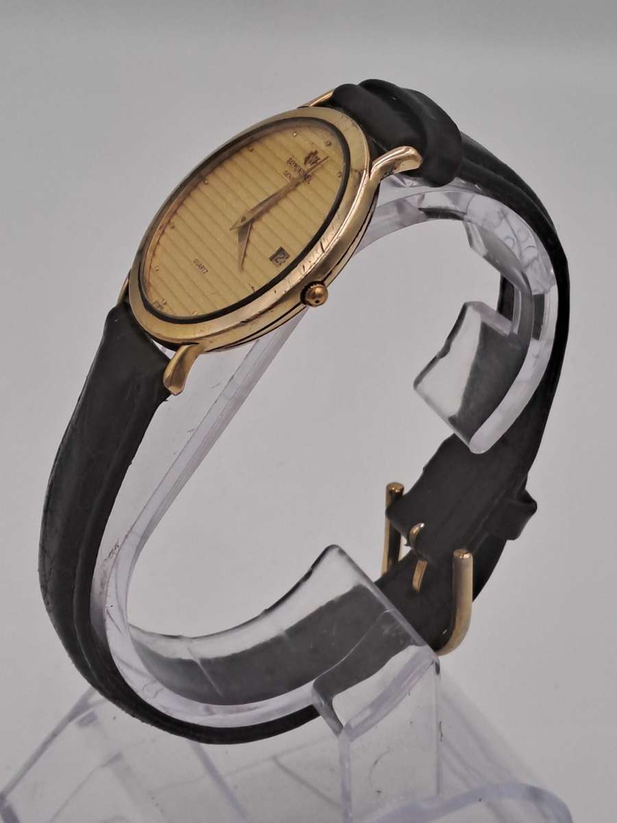 Pre-Owned  Swiss Raymond Weil Geneve 18ct Gold Electroplated Quartz watch- Working