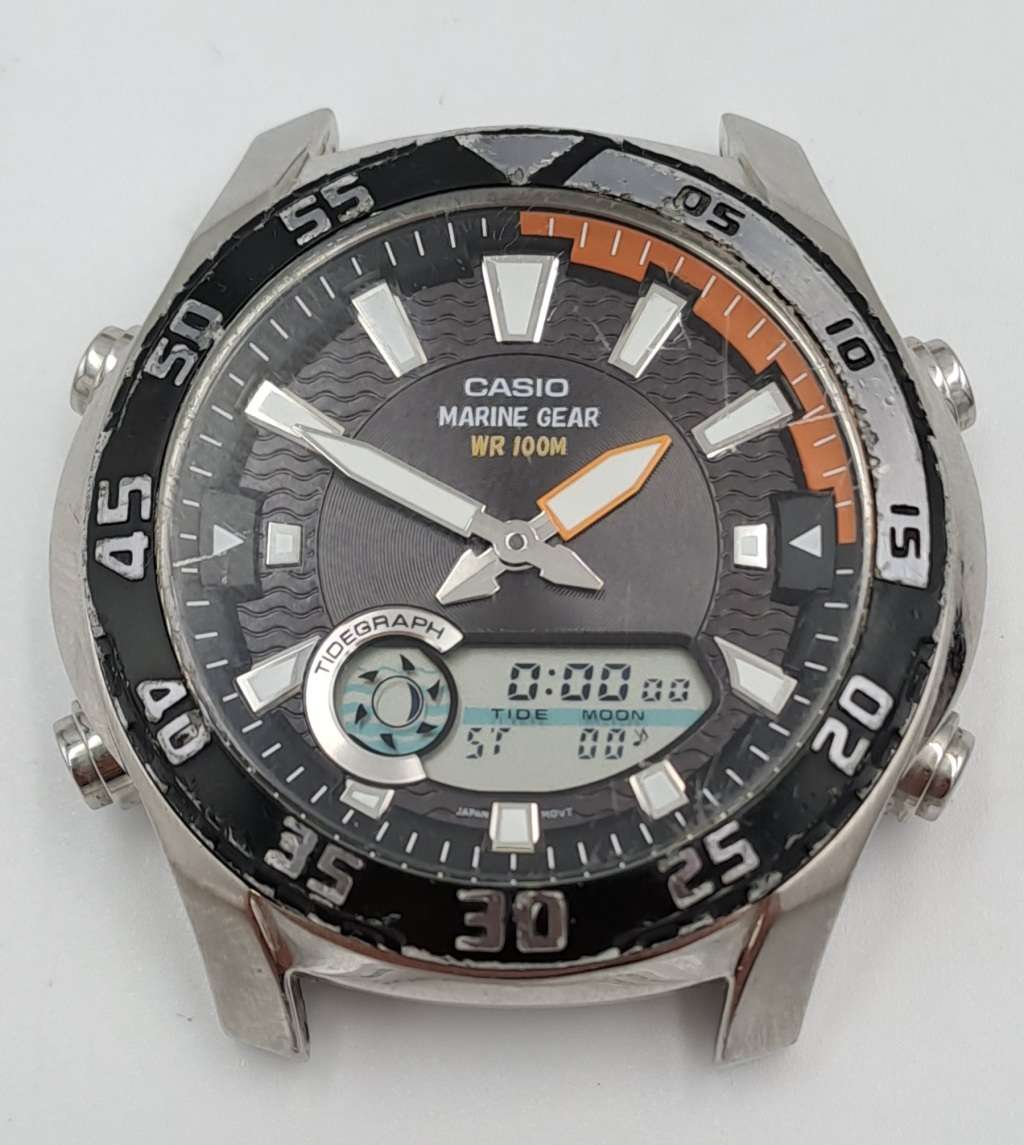 Vintage  Pre-Owned Casio Analog Digital Marine Gear AMW-710 Mens Watch -Working