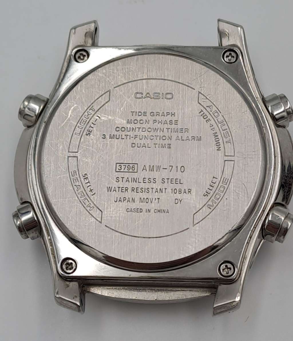 Vintage  Pre-Owned Casio Analog Digital Marine Gear AMW-710 Mens Watch -Working