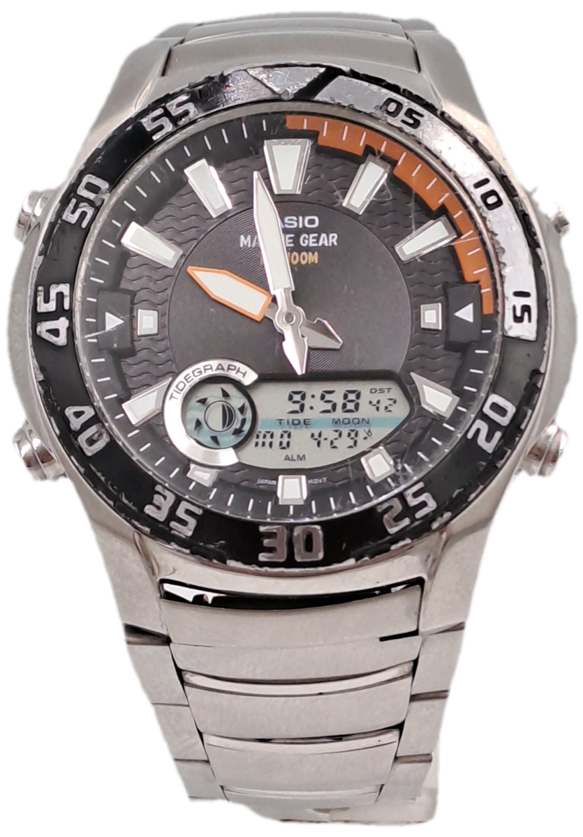 Vintage  Pre-Owned Casio Analog Digital Marine Gear AMW-710 Mens Watch -Working