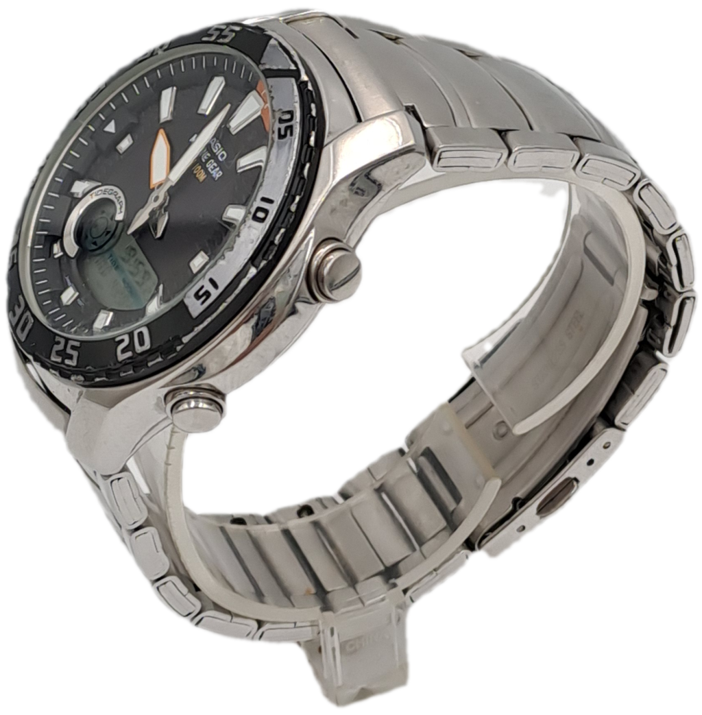 Vintage  Pre-Owned Casio Analog Digital Marine Gear AMW-710 Mens Watch -Working