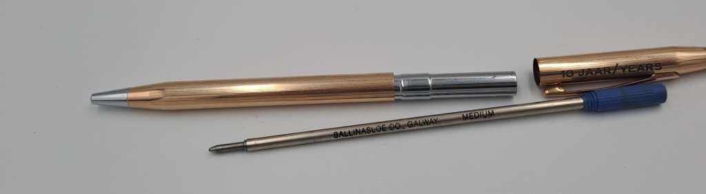 Vintage Cross  1/20 14kt rolled gold pen set Sasol 10 years Branded - In case - see condition.