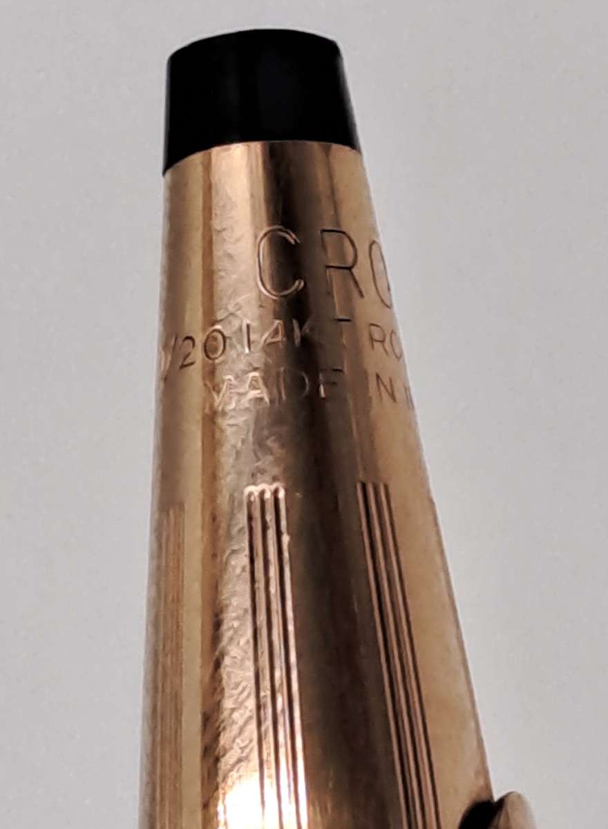 Vintage Cross  1/20 14kt rolled gold pen set Sasol 10 years Branded - In case - see condition.