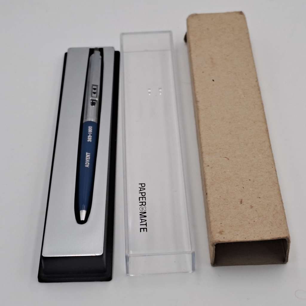 Vintage Delux power point Papermate pen still in case and Box -Branded - Made in Mexico-ink is dry.