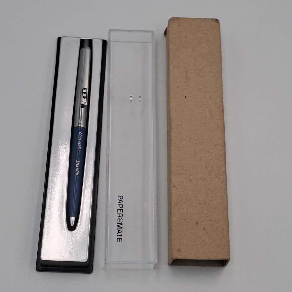 Vintage Delux power point Papermate pen still in case and Box -Branded - Made in Mexico-ink is dry.